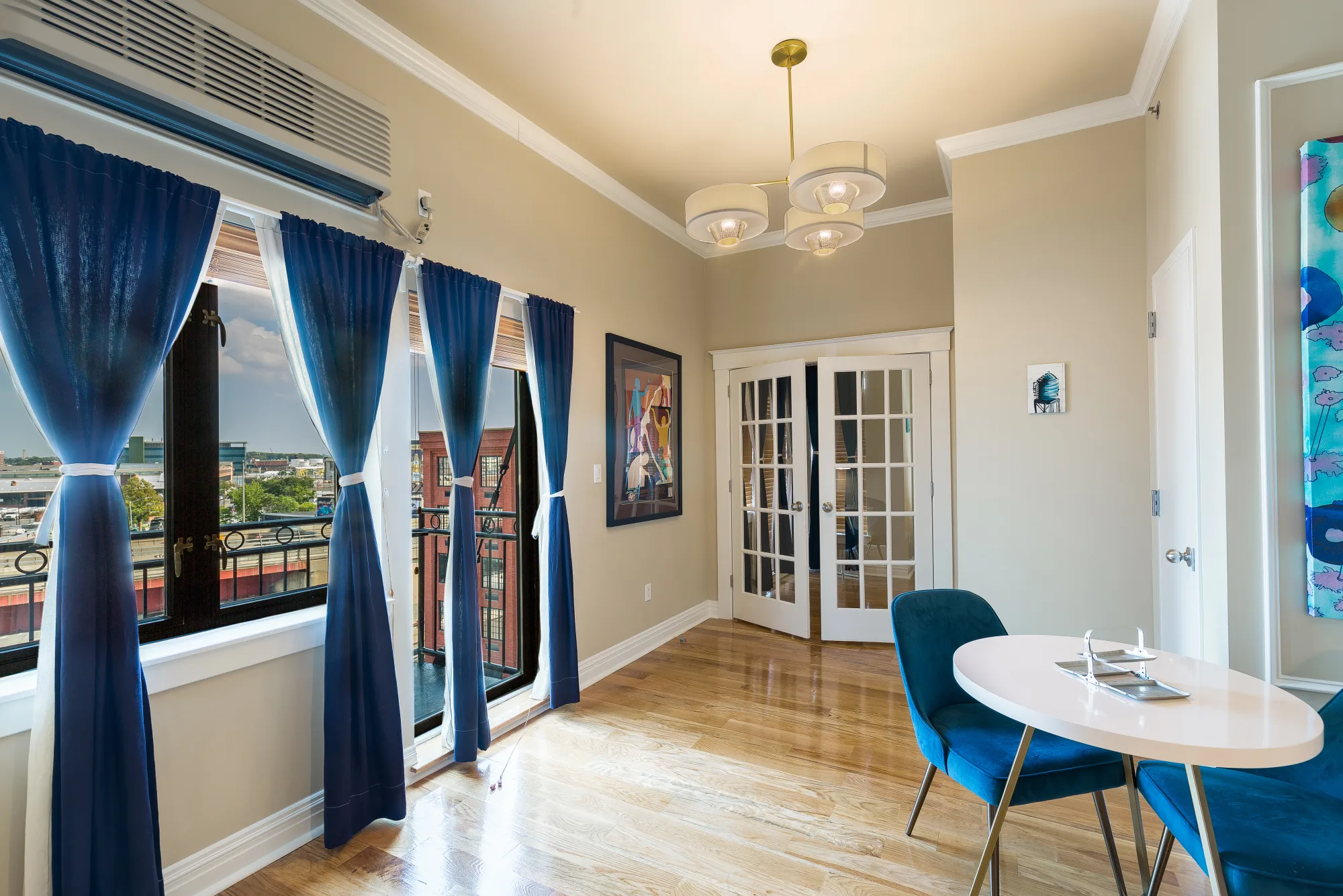 Loft-style suite interior