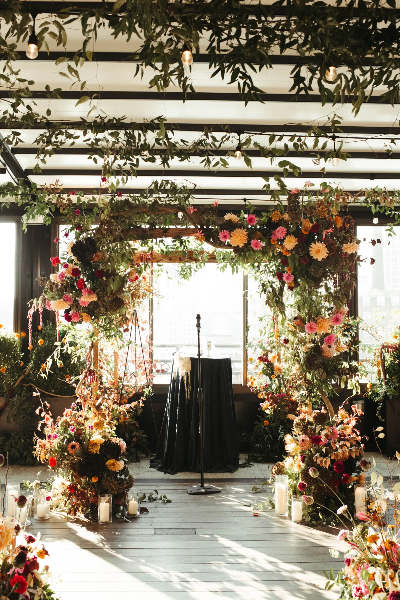 Floral ceremony arch