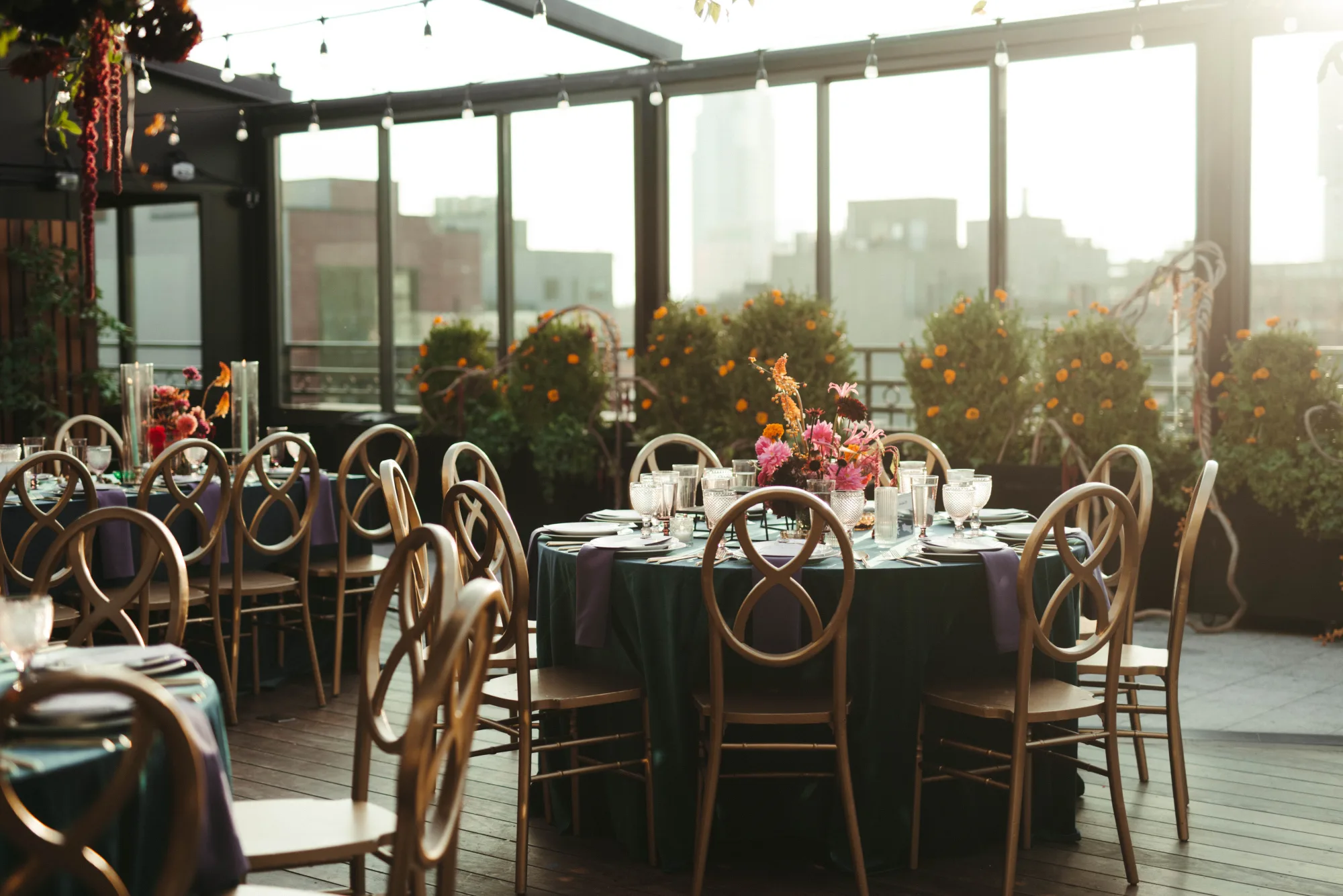 Private event table setting