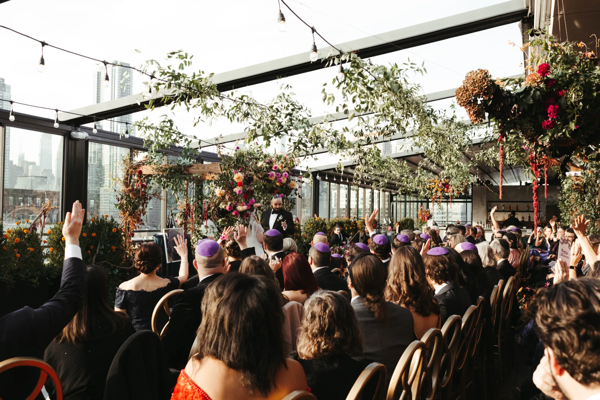 Seated event under glass