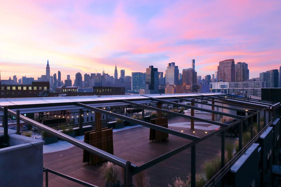 Rooftop at dusk